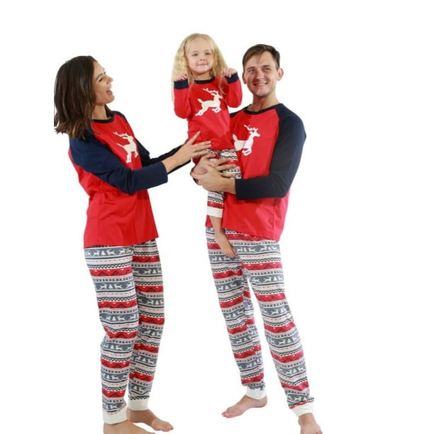 2-7 Years Toddler Girls Christmas Santa Pajamas Pink Sleepwear 2 Piece Matching Loungewear 
